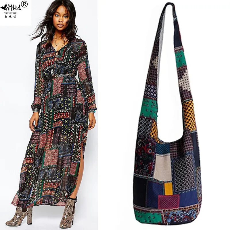 Women's Vintage Hippie Bohemian Shoulder Crossbody Bag