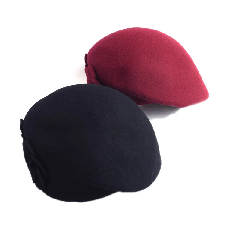 Flowers Cashmere Beret For Women