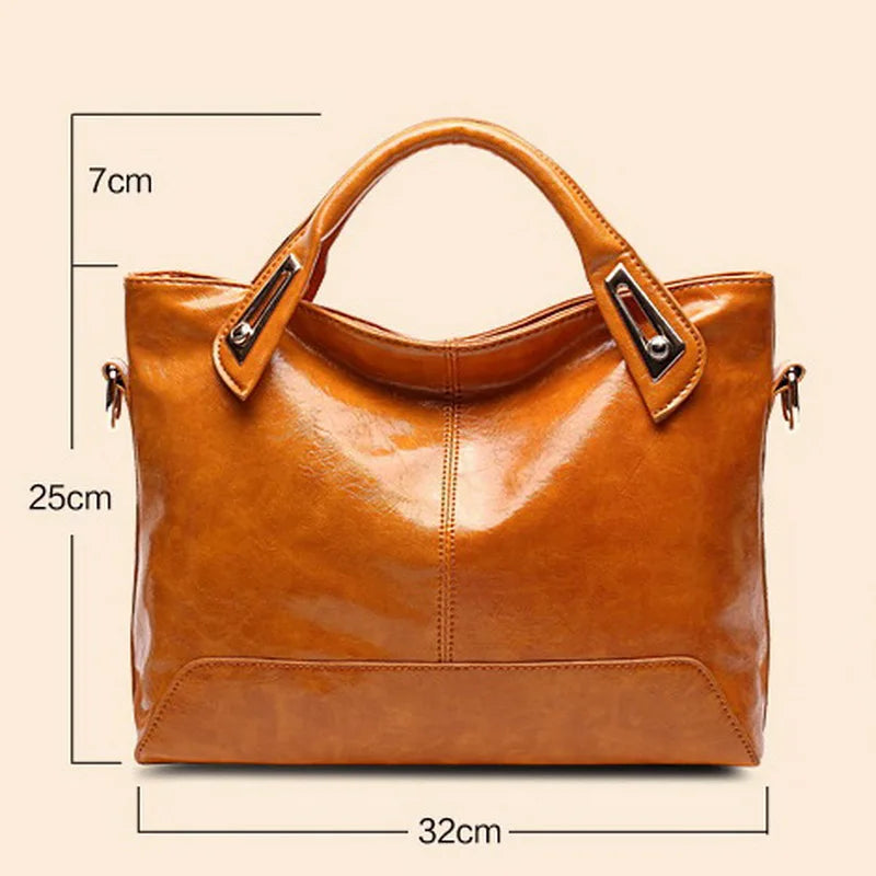 Women's Funmardi Oil Wax Leather Designer Handbag