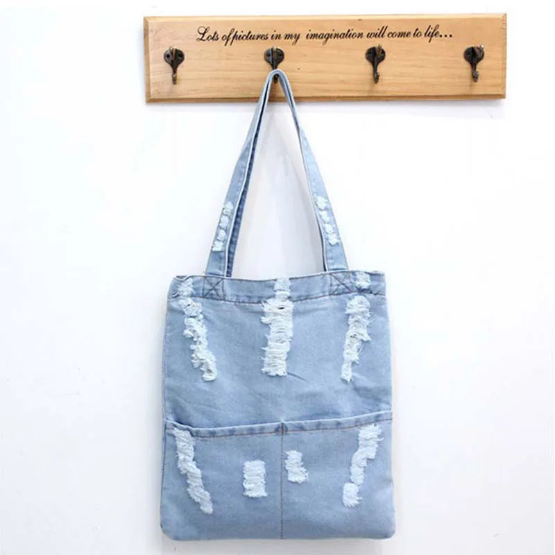 Vintage Denim Casual Handbag