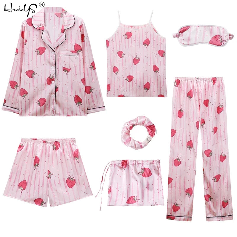 Seven-Piece Pyjama Set For Women