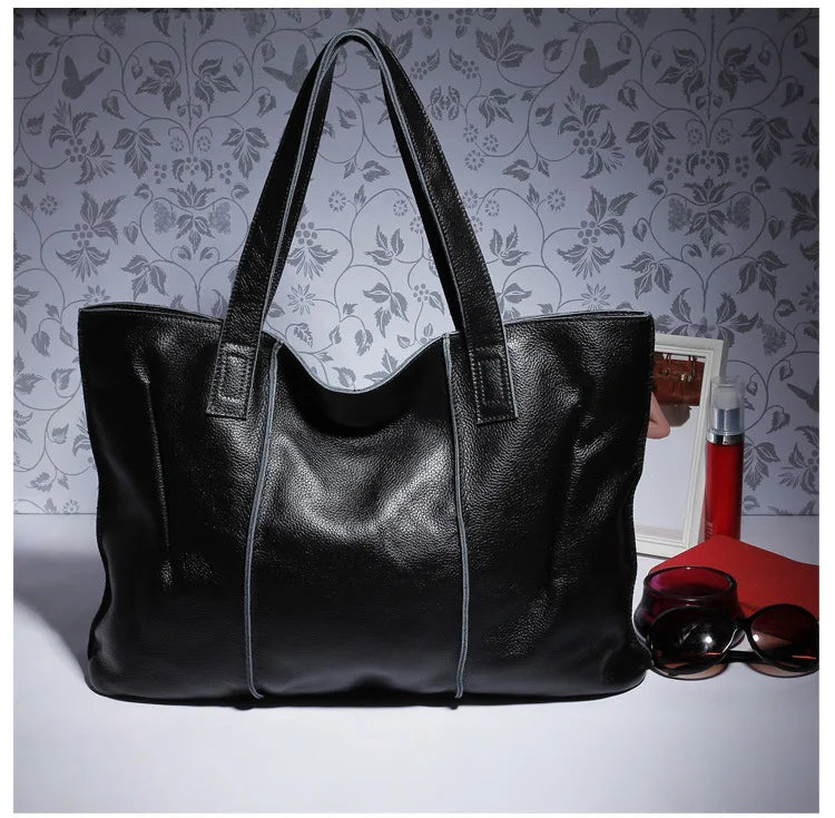 Genuine Leather Handbag - Famous Brand