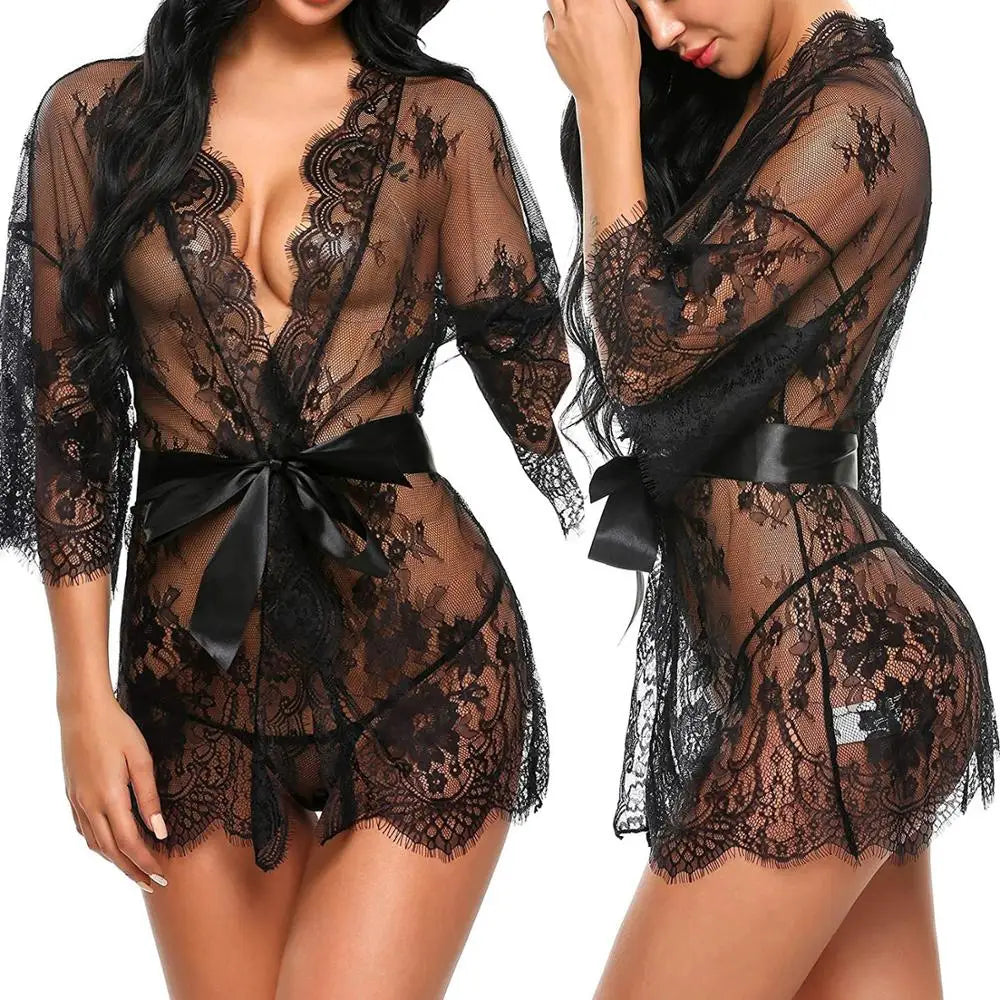 Hirigin Sexy Lace Night Dress