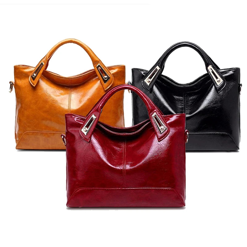 Women's Funmardi Oil Wax Leather Designer Handbag