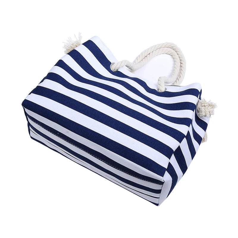 Striped Shopping Handbag - New Fashion