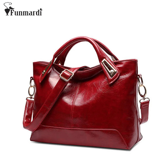 Women's Funmardi Oil Wax Leather Designer Handbag