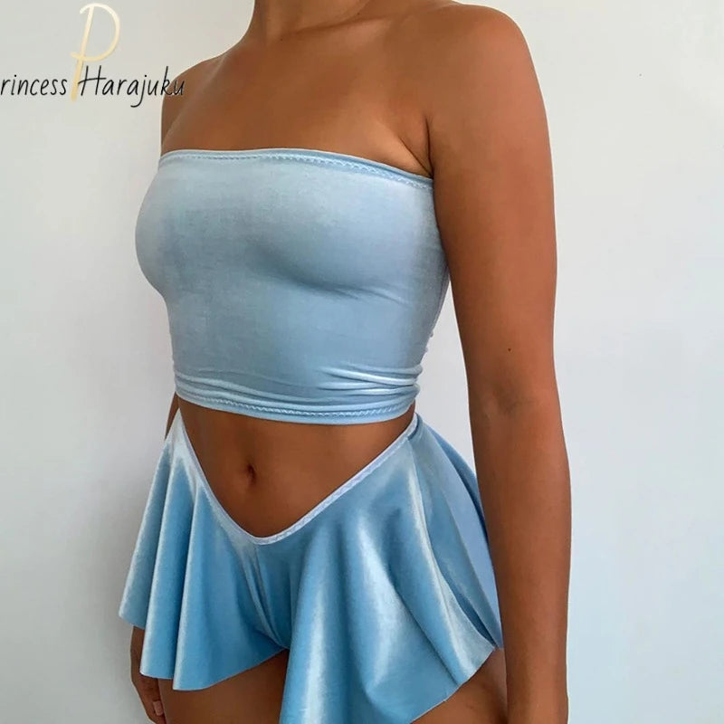Loose Low-Waist Short Dancing Skirt