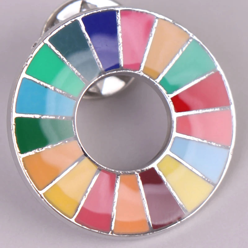 Metal 17 Colours Sustainable Development Goals Brooch