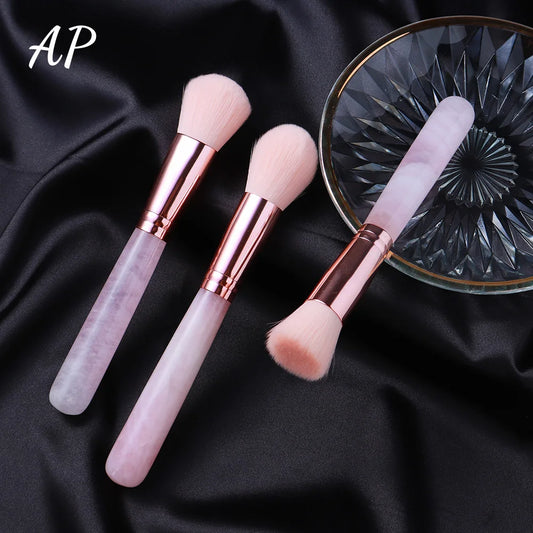 Natural Crystal Thin Face Powder Brush Set