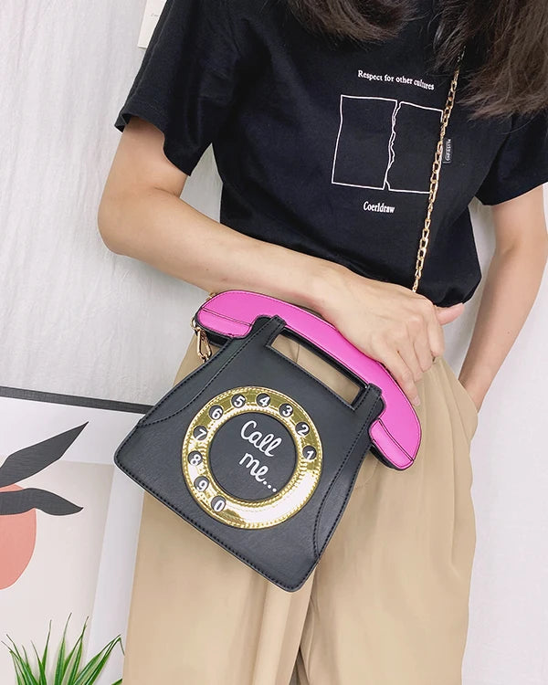 Novelty Phone Design Shoulder Crossbody Women's Handbag