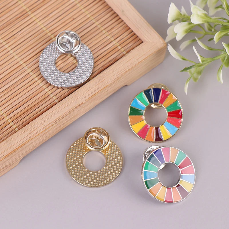 Metal 17 Colours Sustainable Development Goals Brooch