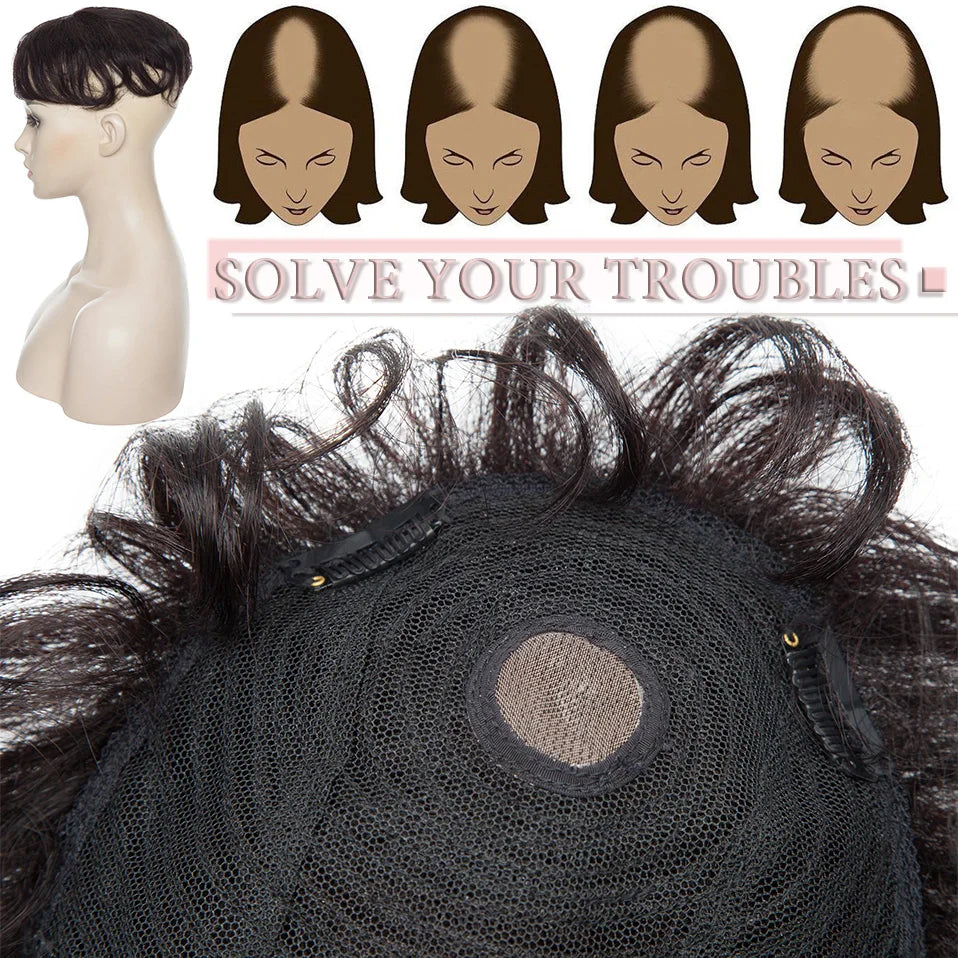 Curly Natural Indian Hair Toppers For Women