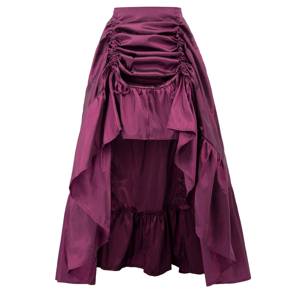 Gothic Steampunk High-Low Bustle Skirt