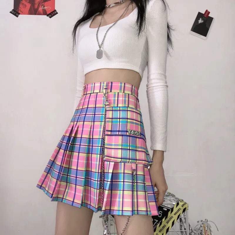 Short Rainbow Mini Skirt