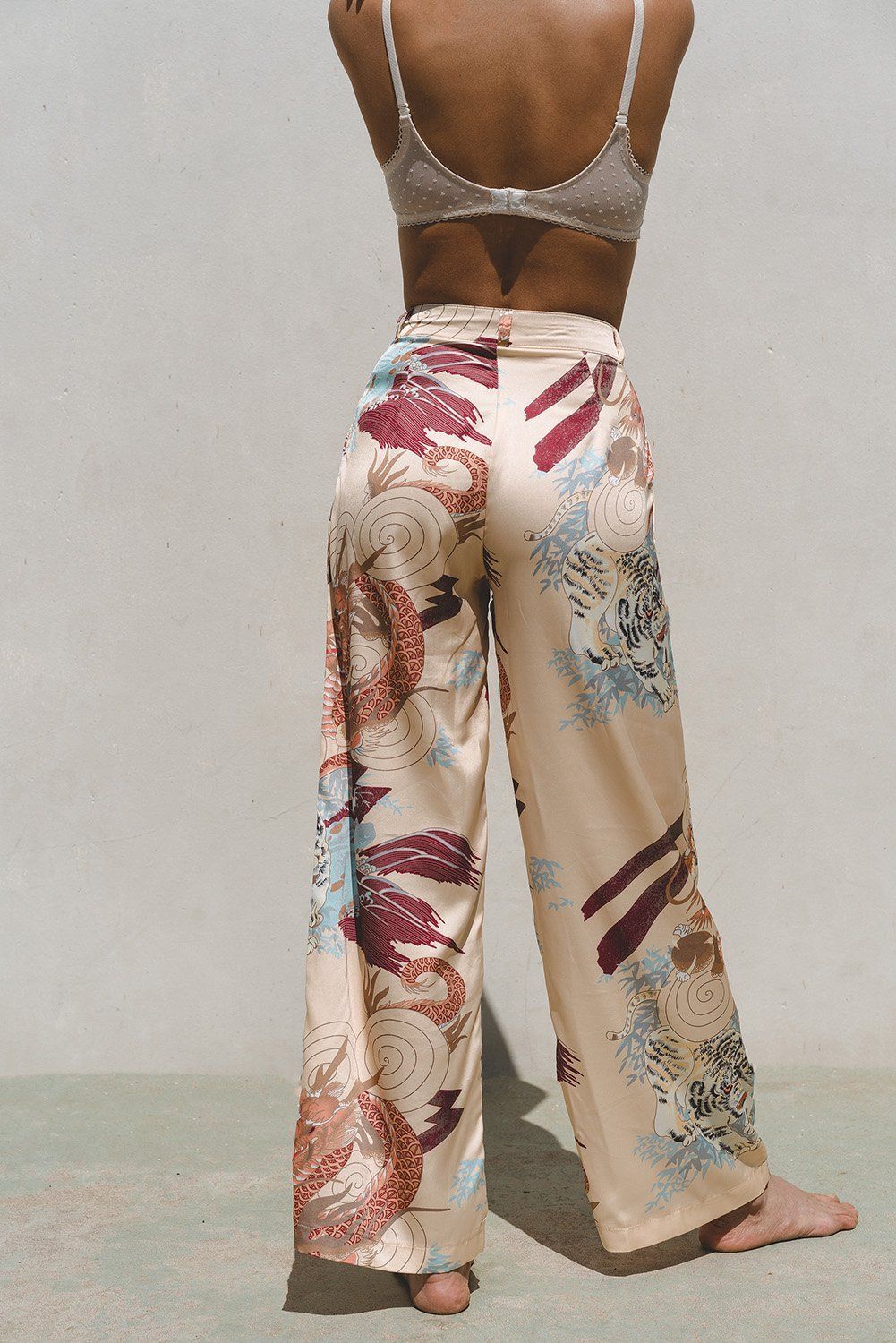 Gorgeous Kayda Satin Wide-Leg Pants