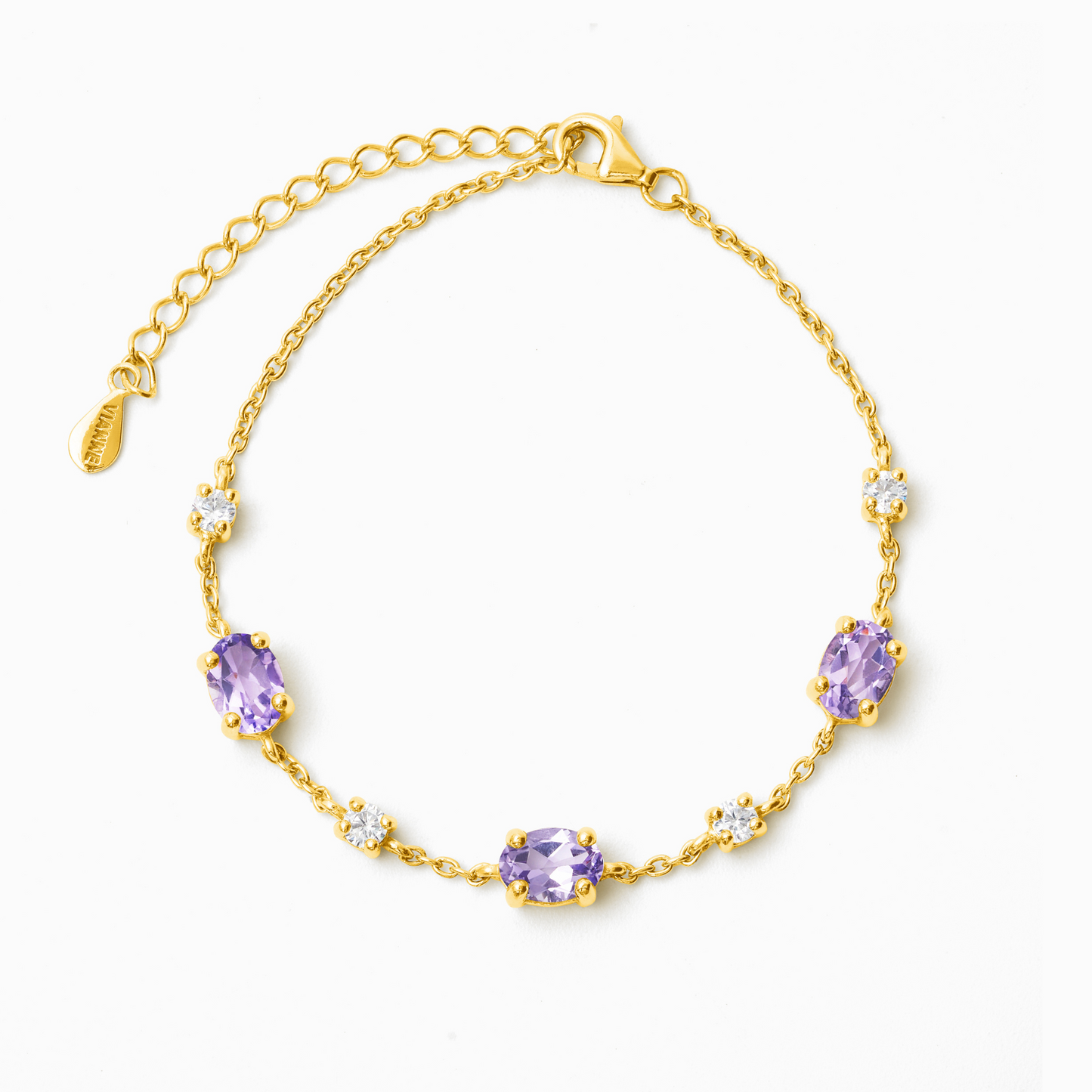 Lavender Amethyst Bracelet in 18k Gold Vermeil