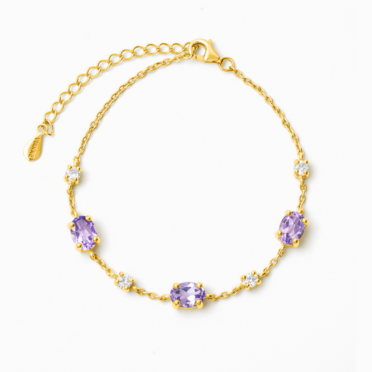 Lavender Amethyst Bracelet in 18k Gold Vermeil