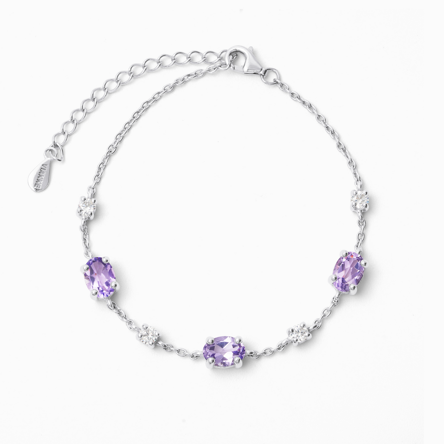 Lavender Amethyst Bracelet in Sterling Silver