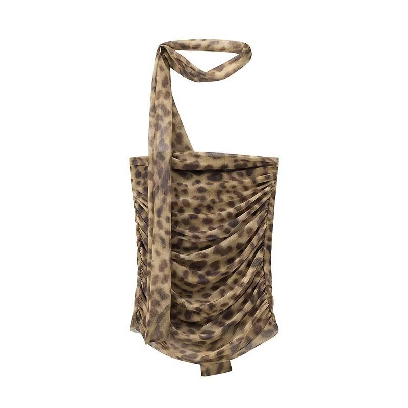 Animal Print Halter Top  And/Or A-Line Skirt