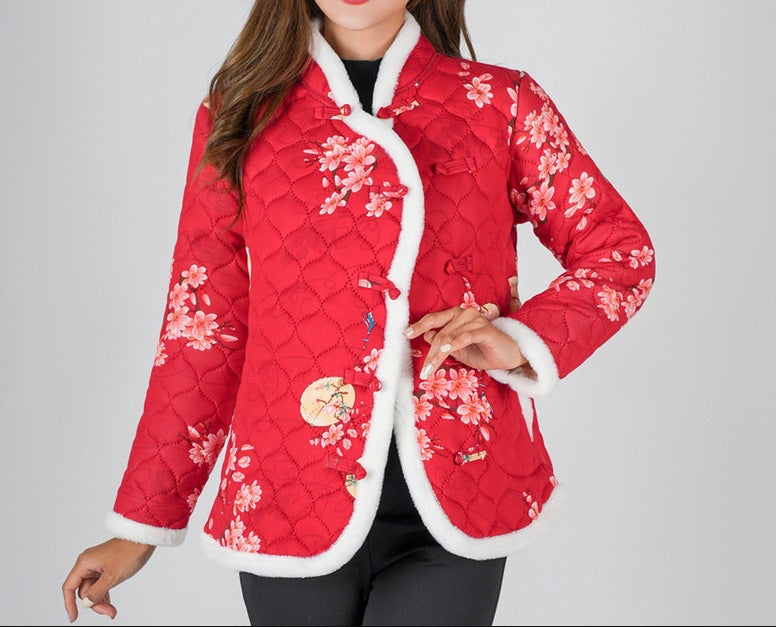 Retro Floral Jacket For Women