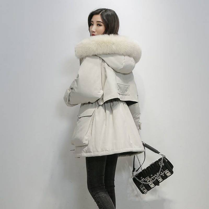 Women's Mid-Length Down Cotton-Padded Loose Thick Cotton Coat