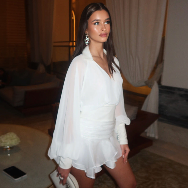 Tube-Top White Mini Dress