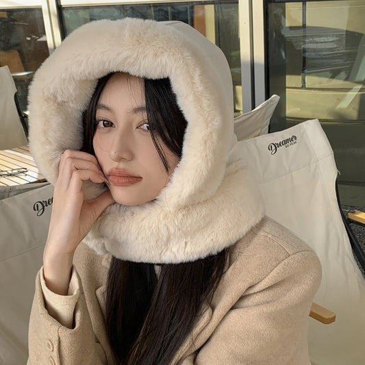 Plush Cute Female Thickened Warm Hat