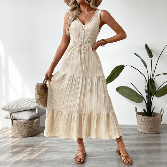 Casual Stitching Long Dress