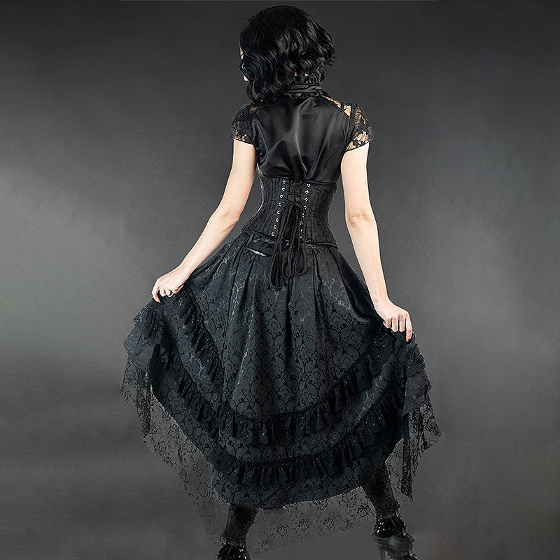 Gothic-Style Retro Lace Skirt
