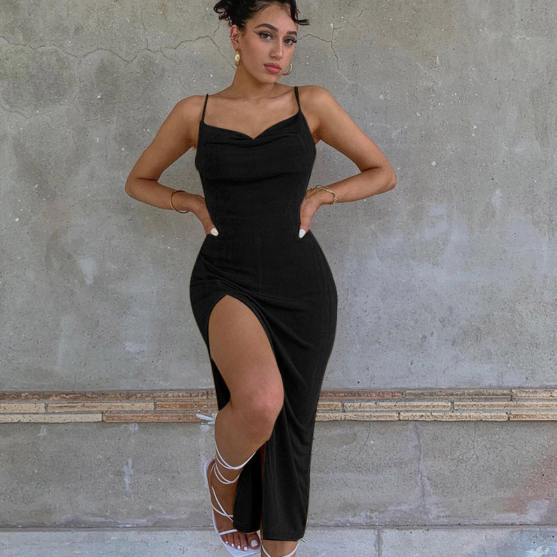 Leisure Base Knitting Long Dress