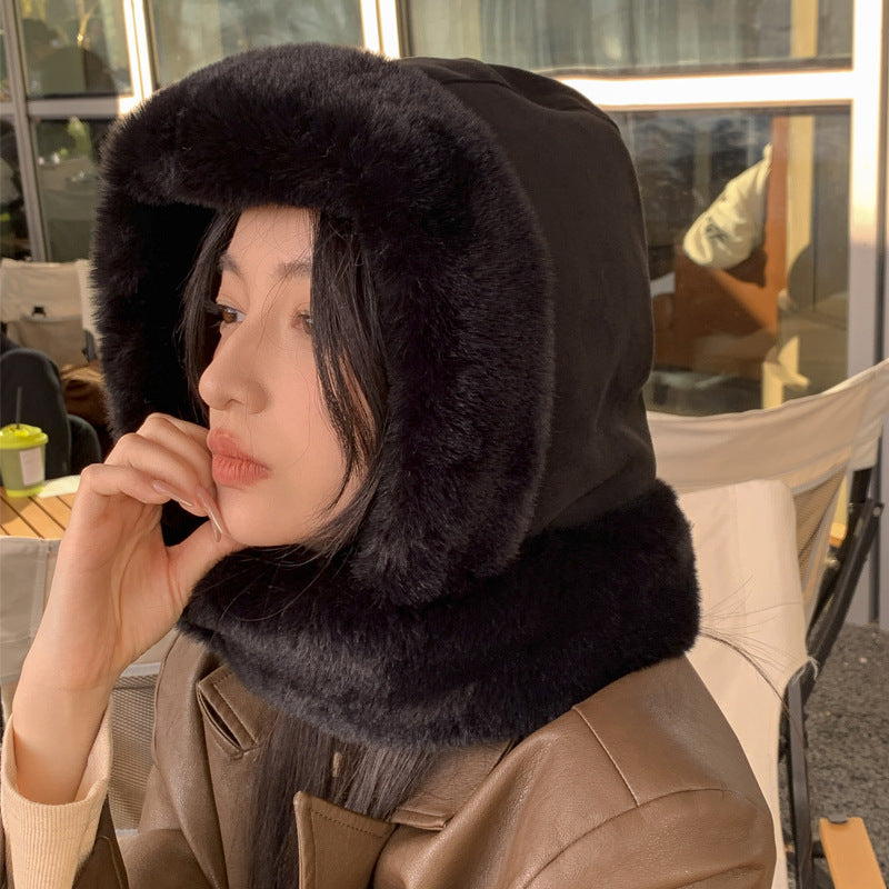 Plush Cute Female Thickened Warm Hat