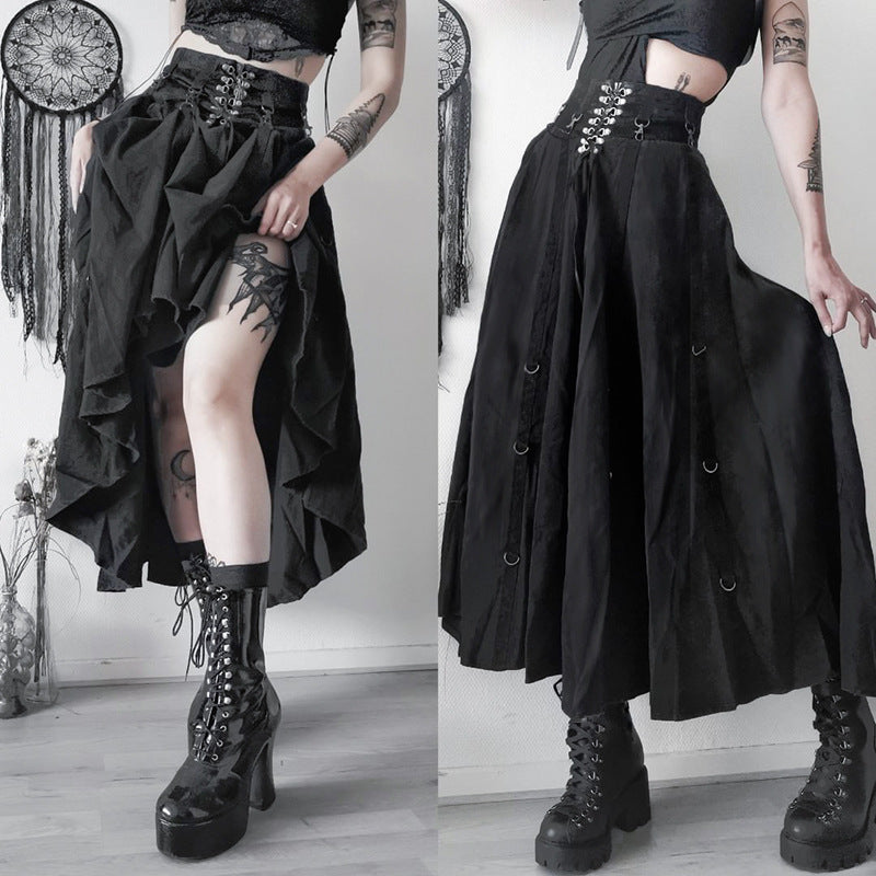 Elegant Slim-Fit Large Swing Skirt
