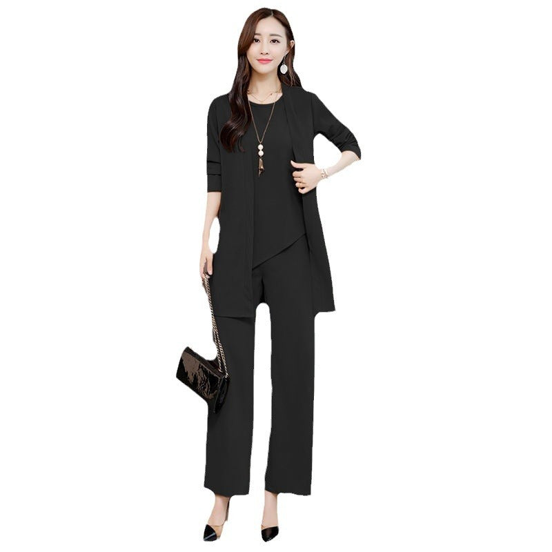 Western-Style Slimming Youthful-Looking Three-Piece Set