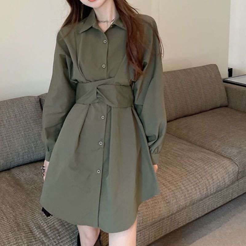 Polo Shirt Dress & Shorts Outfit