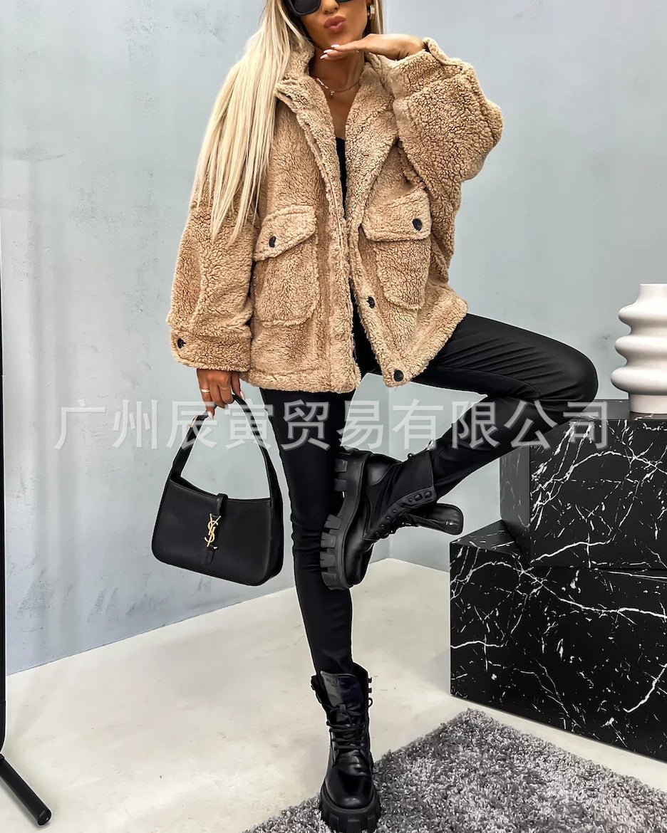 Posh Warm Loose Casual Long-Sleeve Coat For Women