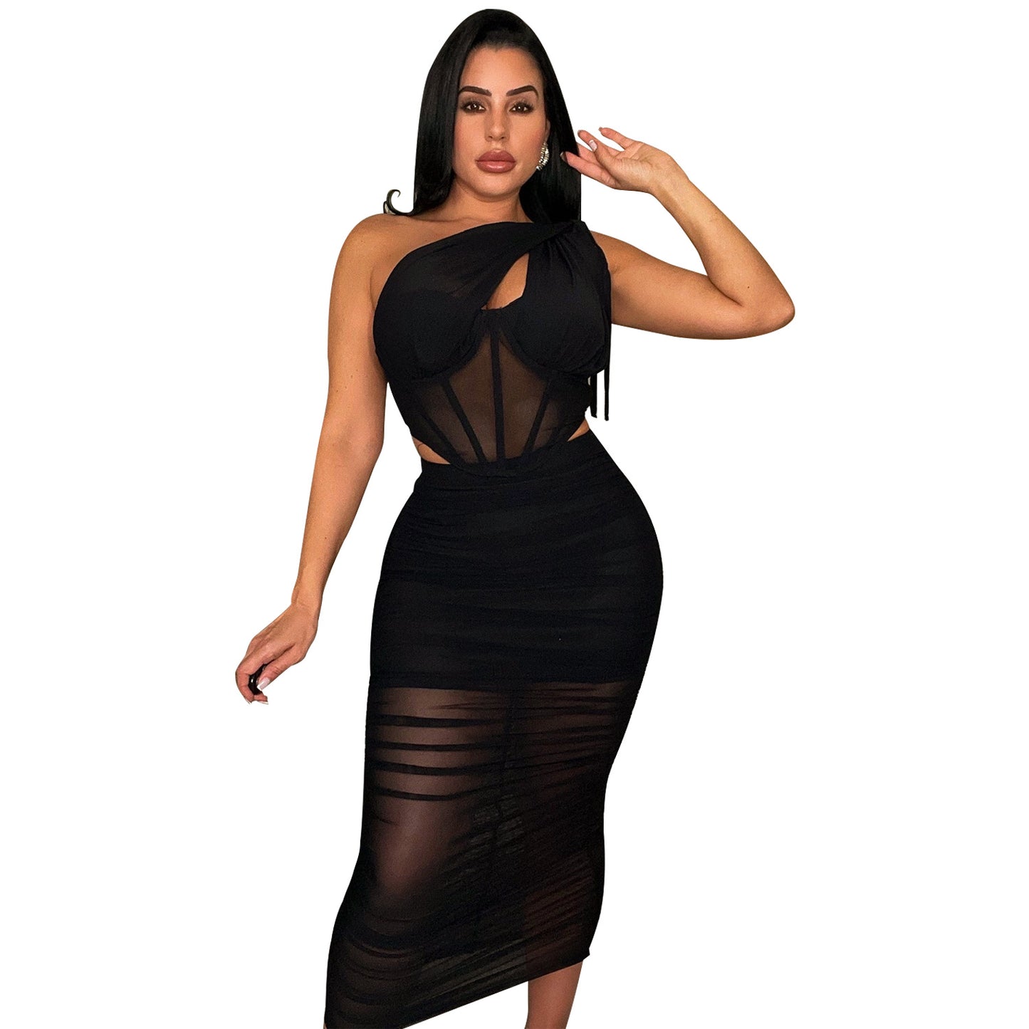 Mesh Two-Piece Outfit Set