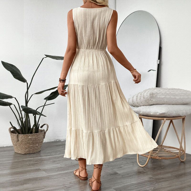 Casual Stitching Long Dress