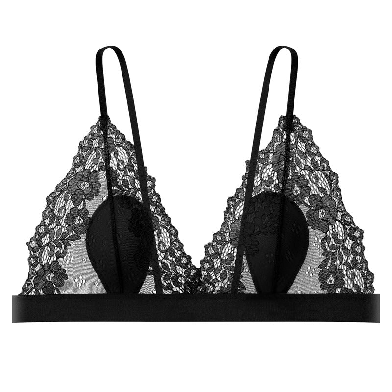 French Crystal Glasses Lace Bra