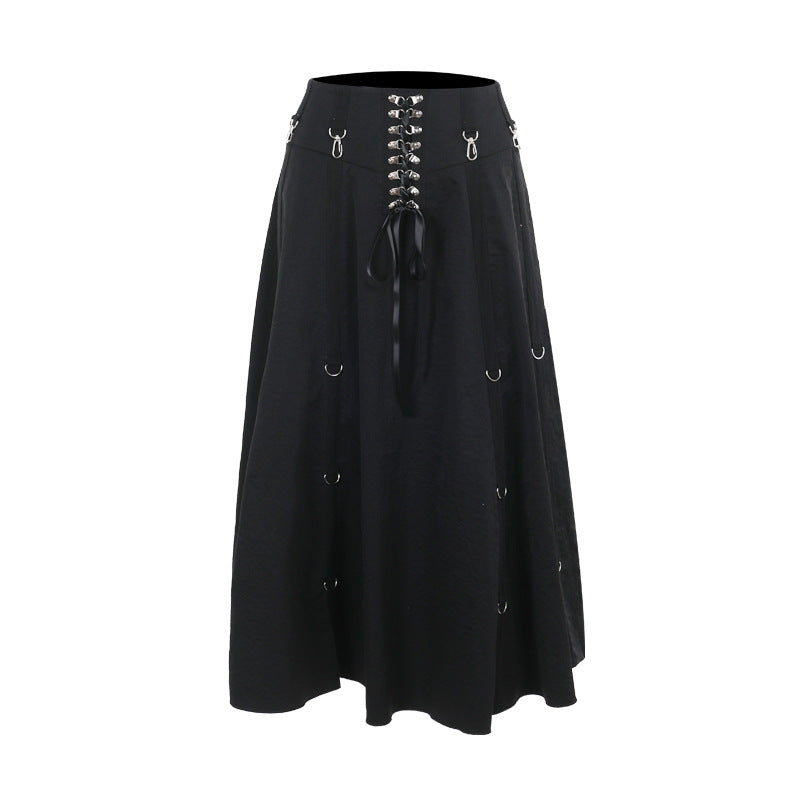 Elegant Slim-Fit Large Swing Skirt
