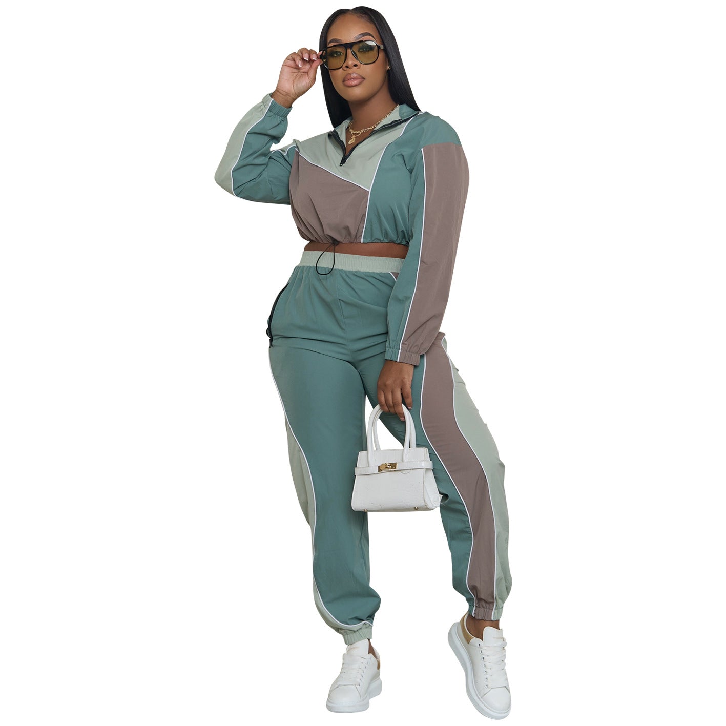 Two-Piece Women's Running Suit Set - European &  American Style