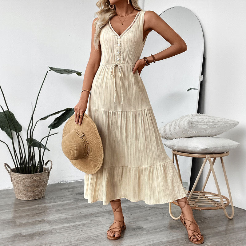 Casual Stitching Long Dress