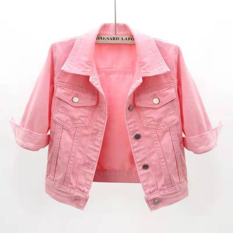 Mid-Sleeve Denim Coat