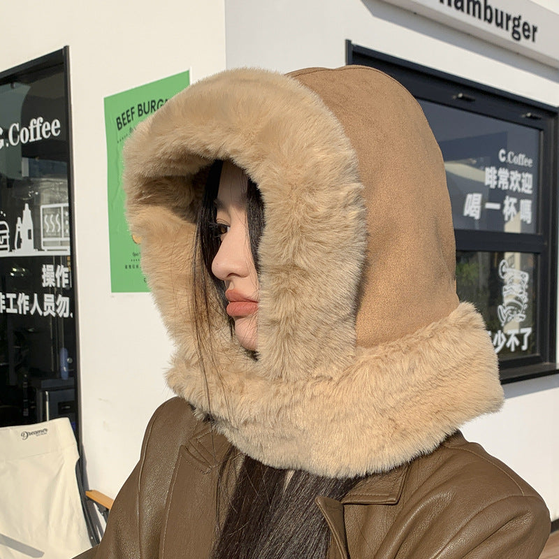Plush Cute Female Thickened Warm Hat