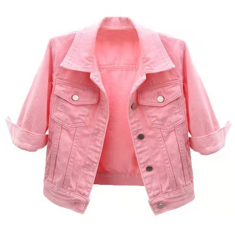 Mid-Sleeve Denim Coat