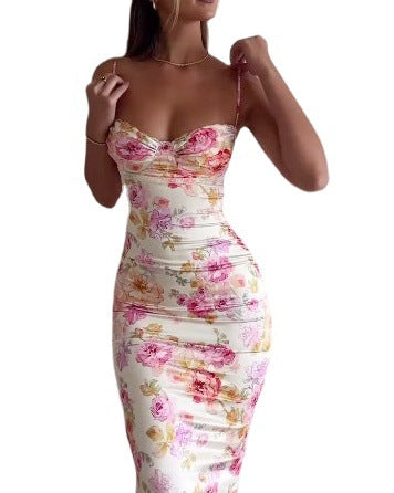 Backless High-Grade Hot Girl Slit Sheath Dress