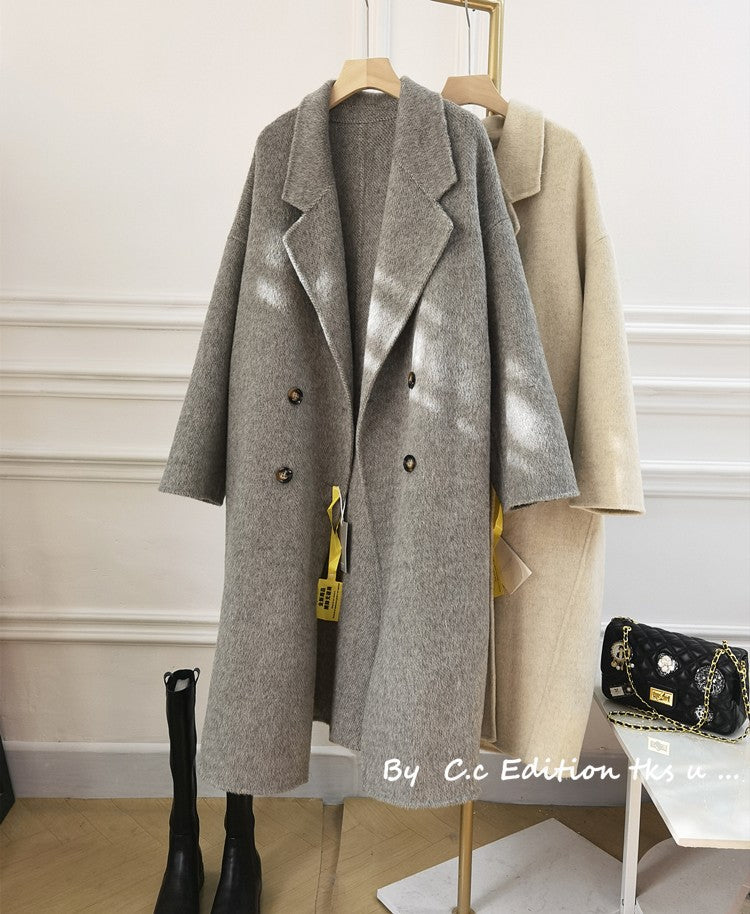 Velvet Double-Sided Wool Coat