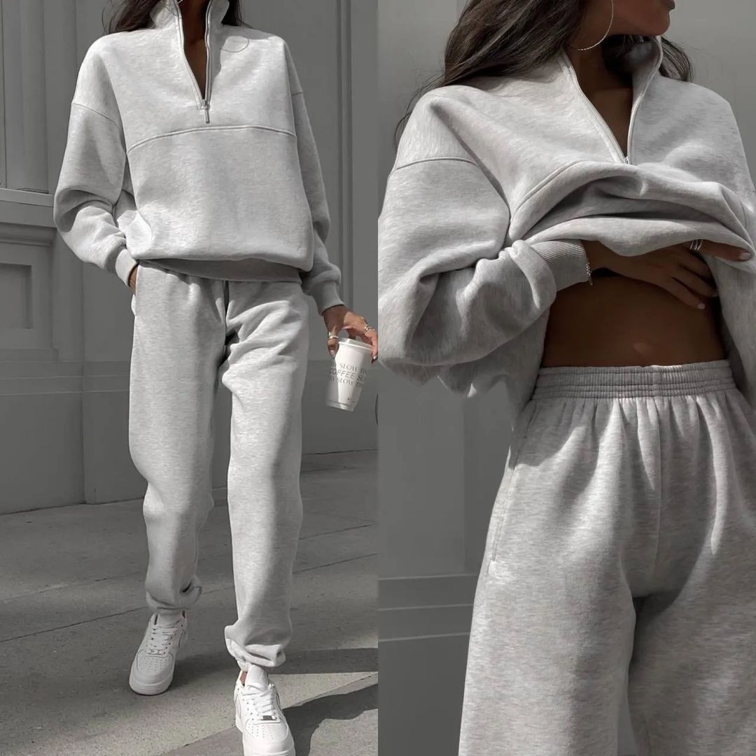 Thickened Long-Sleeve Sweater &Trousers