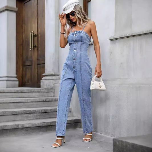 Sling Denim Jumpsuit
