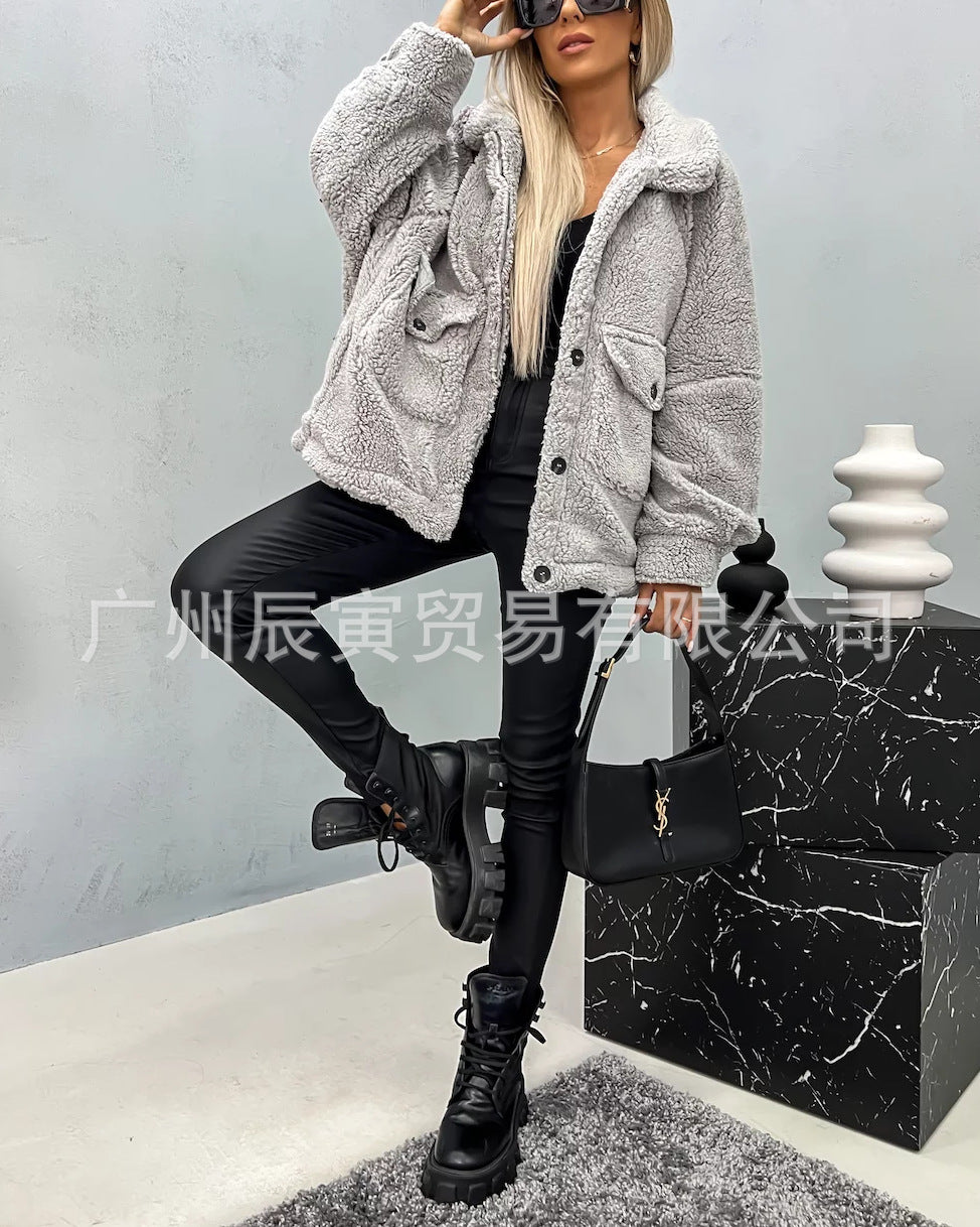 Posh Warm Loose Casual Long-Sleeve Coat For Women