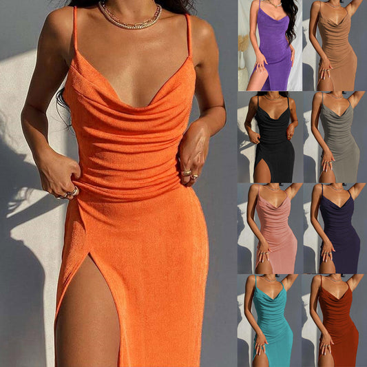 Leisure Base Knitting Long Dress